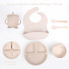 6 PCS Baby Meal Set Silicone Set Childrens Meal Training Set Cutlery