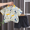 Baby Boy Clothes Set T-shirt+Shorts Kids Boy Summer Clothing Set Cute Cartoon Baby Boy Outfit Set Infant Toddler Tee Shirt Pants